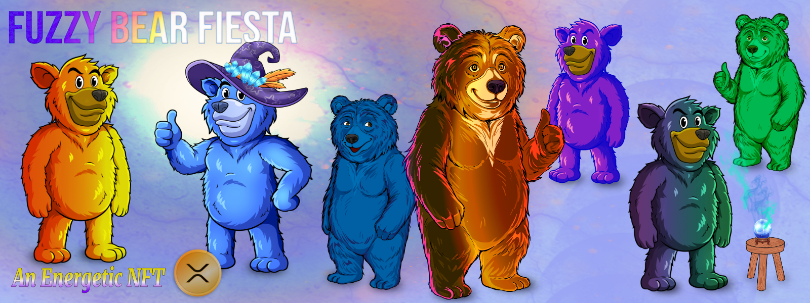 Each Fuzzy Bear Fiesta NFT carries beneficial energetic influences that are infused with elements of magic, luck, and protection. 